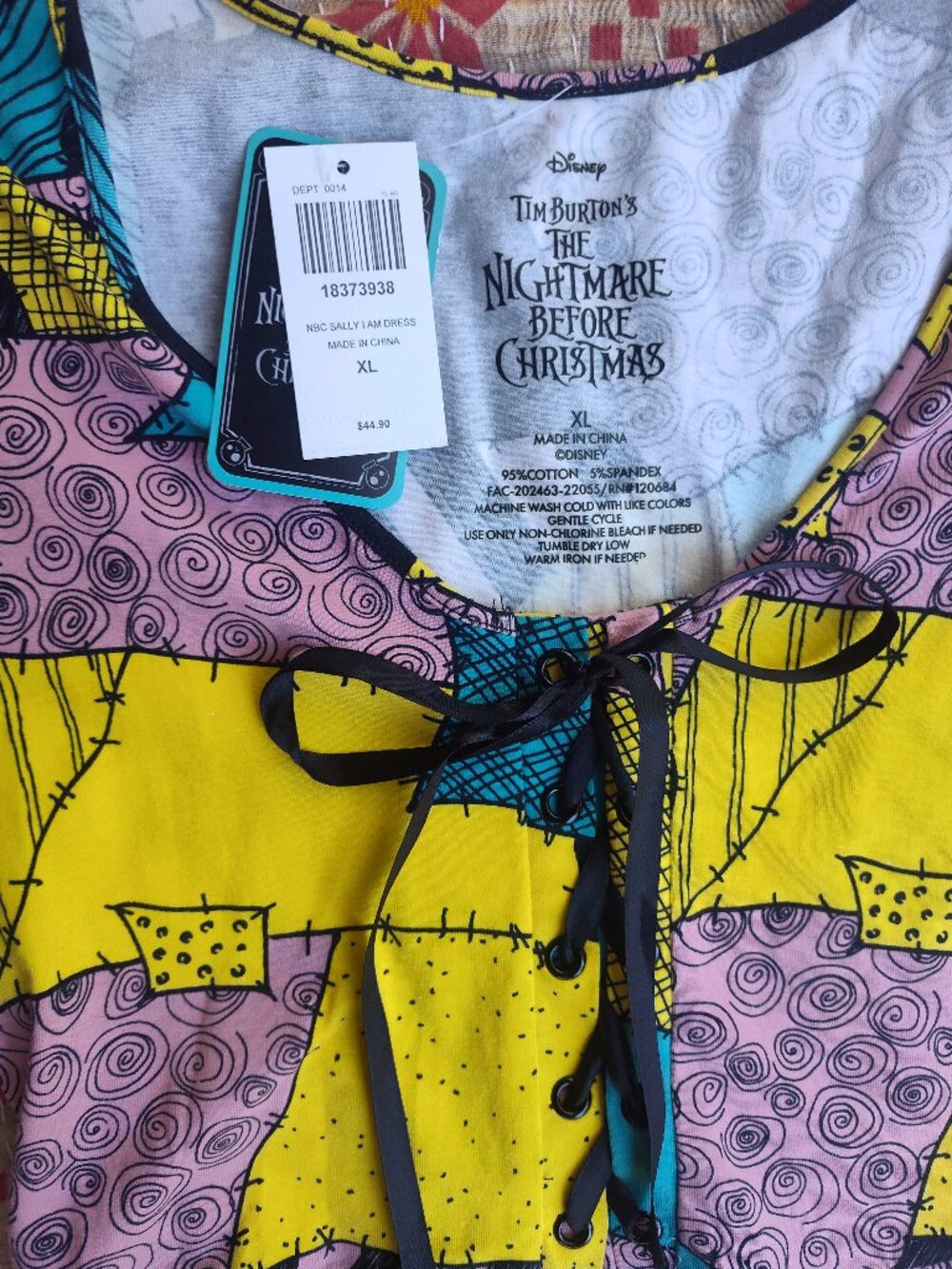 Nightmare Before Christmas Sally Dress NWT - Picture 3 of 4